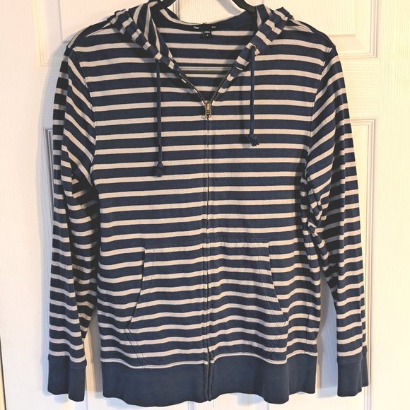 Gap Men's Striped Zipper Hoodie - Picture 1 of 7